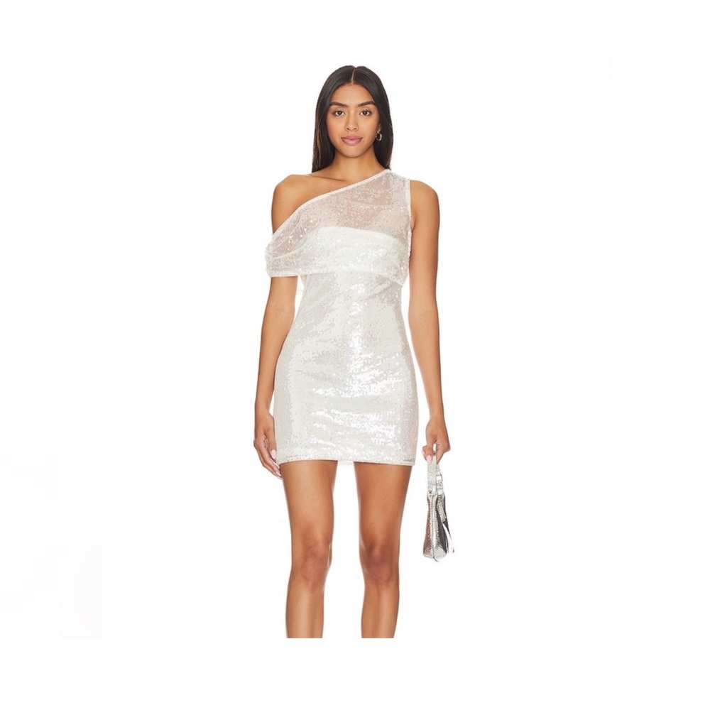 Jane Asymmetrical White Superdown Dress